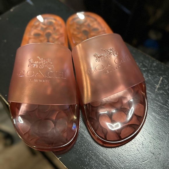 Authentic Coach Ulyssa Water Resistant Ombre Jelly Pool Slides - Picture 3 of 4